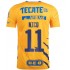 Camisola Tigres UANL Nico Lopez 11 Equipamento Primeiro 2021-2022 Manga Curta